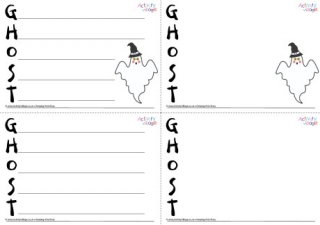 Ghost Acrostic Poem Printable