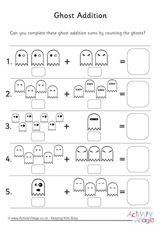 Ghost Addition Worksheet