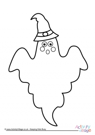 Ghost Colouring Page 2