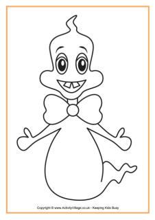 Ghost Colouring Pages
