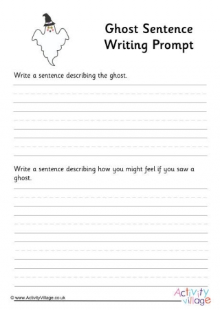 Ghost Sentence Writing Prompt