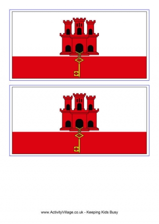 Gibraltar Flag Printable