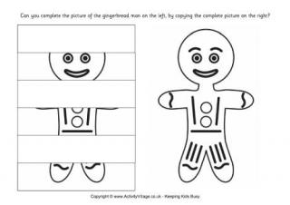 Complete the Gingerbread Man Puzzle