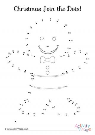 Gingerbread Man Dot to Dot 2
