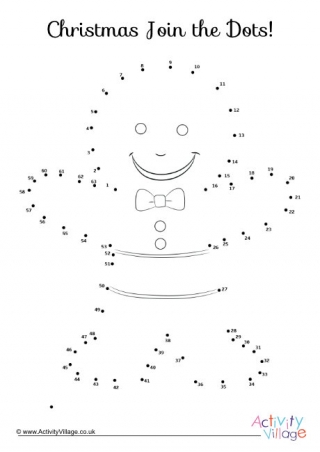 Gingerbread Man Dot to Dot 2
