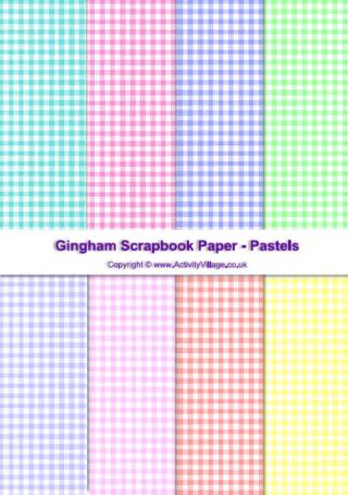 Gingham Scrapbook Paper - Pastel Collection