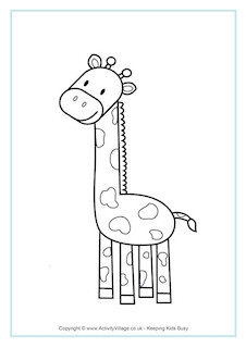 Giraffe Colouring Pages