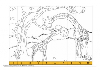 Giraffe Counting Jigsaw