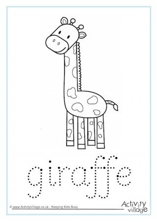 Giraffe Word Tracing
