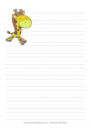 Giraffe Writing Paper