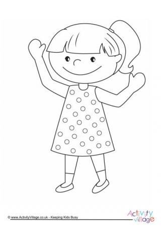 Girl Colouring Page 11