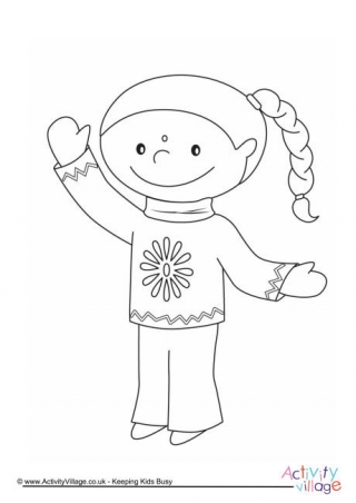 Girl Colouring Page 6