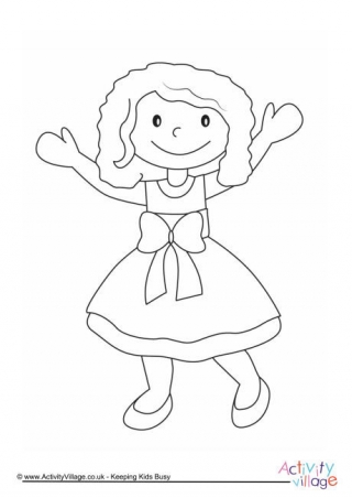 Girl Colouring Page 7