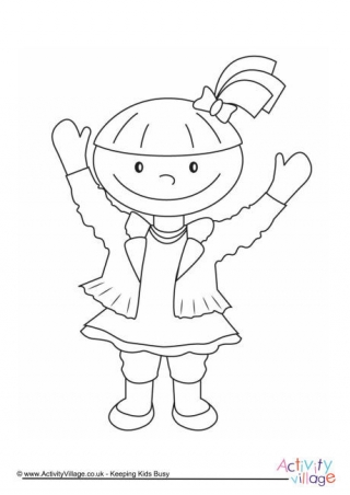 Girl Colouring Page 8