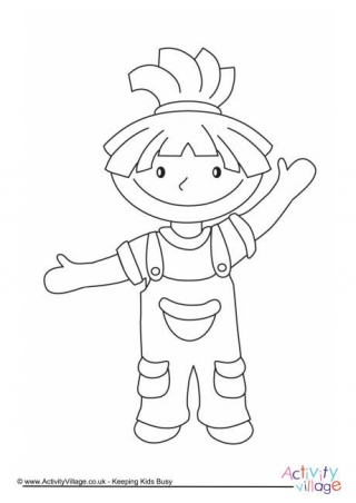 Girl Colouring Page 9