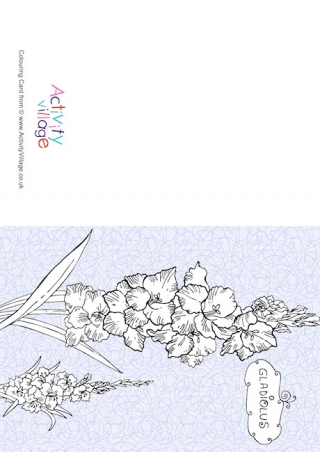 Gladiolus Colour Pop Colouring Card