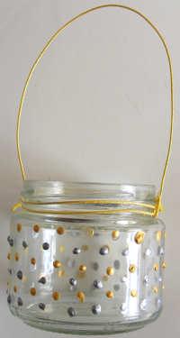 Glass Painted Candle Holder