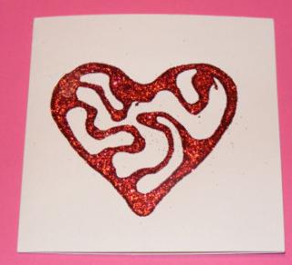 Glittery Heart Card