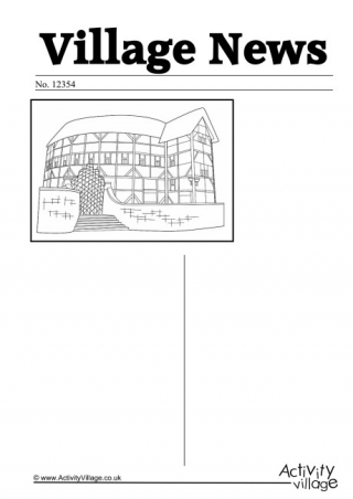 Globe Theatre Newspaper Writing Prompt