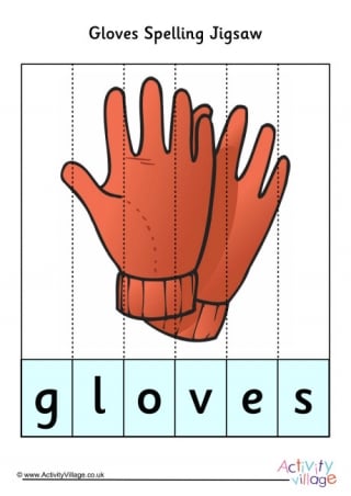 Gloves Spelling Jigsaw