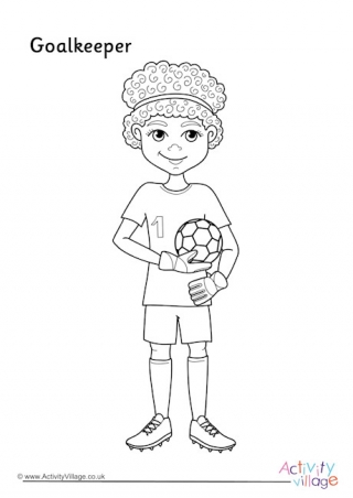 Goalkeeper Colouring Page 2