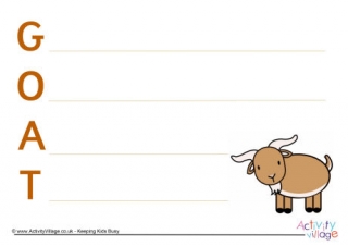 Goat Acrostic Poem Printable