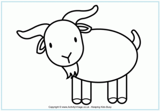 Goat Colouring Page