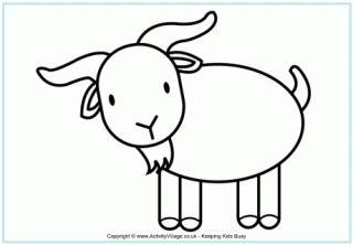 Goat Colouring Pages