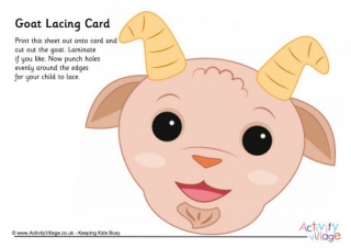 Goat Lacing Card