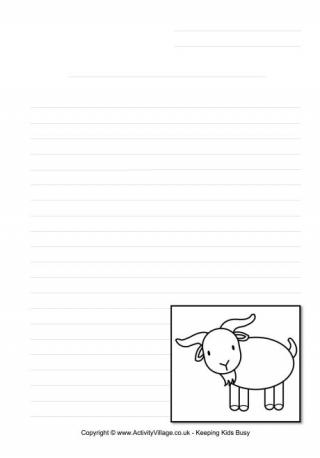 Goat writing page