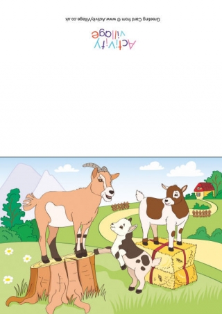 Goats Scene Card
