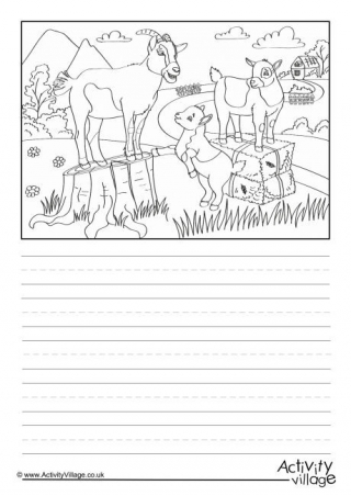 Goats Scene Story Paper