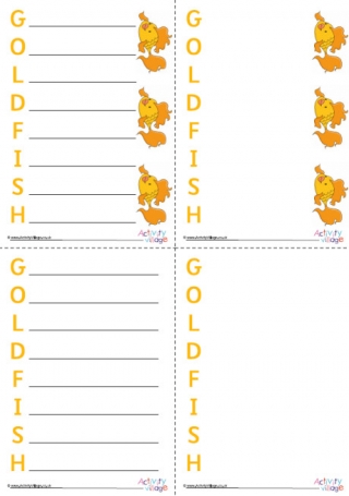 Goldfish Acrostic Poem Printable
