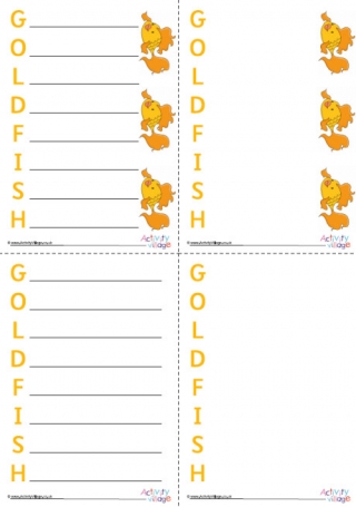 Goldfish Acrostic Poem Printable