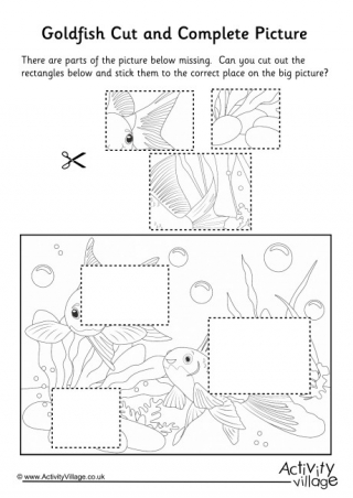 Goldfish Cut And Complete The Picture