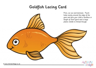 Goldfish Lacing Card