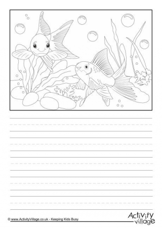 Goldfish Scene Story Paper