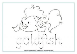 Goldfish Tracing Worksheet