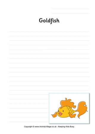 Goldfish Writing Page