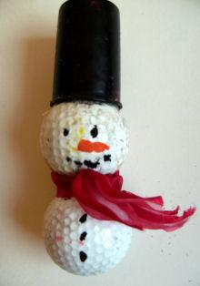 Golf Ball Snowman