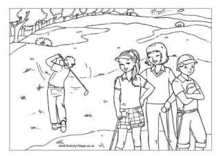 Golf Colouring Page 2
