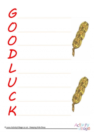 Good Luck Acrostic Poem Printable