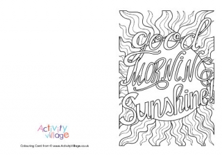 Good Morning Sunshine Colouring Card