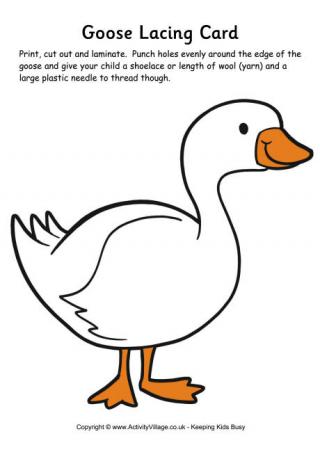 Goose Lacing Card