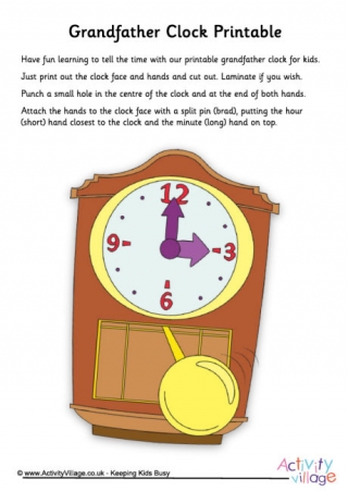 Grandfather Clock Printable
