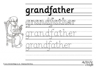 Grandfather Handwriting Worksheet