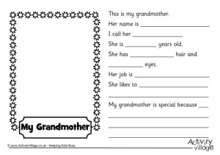 Grandmother Worksheet 1