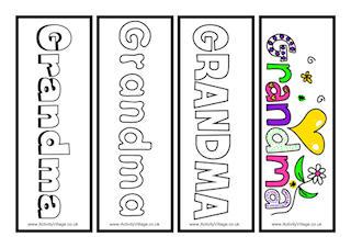 Grandparents' Day Bookmarks