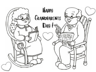 Grandparents' Day Colouring Cards