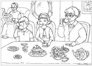 Grandparents' Day Colouring Pages